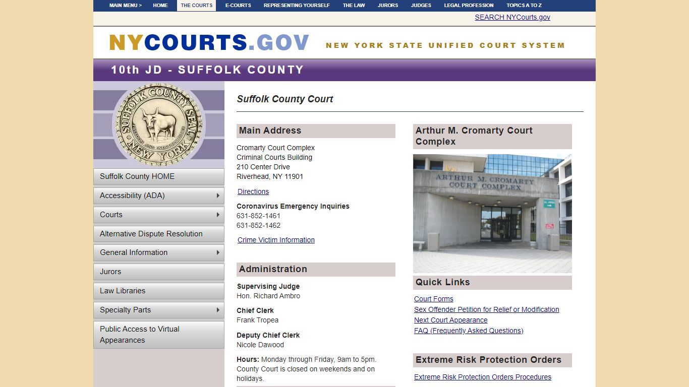 Suffolk County Court | NYCOURTS.GOV - Judiciary of New York